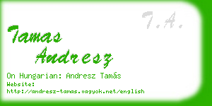 tamas andresz business card